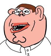 amerimutt brown_hair cartoon clothes ear family_guy glasses mutt open_mouth peter_griffin soyjak stubble subvariant:impish_amerimutt variant:impish_soyak_ears white_skin // 696x770 // 38.5KB