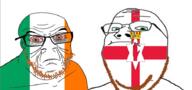 2soyjaks angry brown_eyes enraged flag flag:ireland flag:northern_ireland glasses green_eyes ireland northern_ireland red_eyes stubble the_troubles variant:feraljak variant:gapejak // 907x424 // 246.3KB
