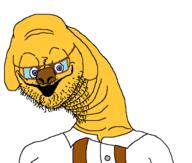 animal clothes creepy dog ear glasses grin hairy janny long_neck looking_at_you neck open_mouth smile stubble suspenders variant:unknown yellow_skin yellow_teeth // 564x480 // 12.4KB