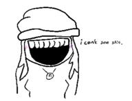 fingerboy hair necklace no_eyes oekaki open_mouth text tranny_artstyle variant:soytan // 1281x986 // 22.1KB