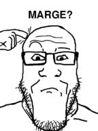 confused glasses marge soyjak stubble text variant:markiplier_soyjak // 600x800 // 34.8KB