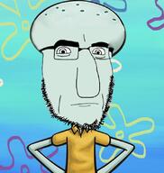 closed_mouth glasses hands_on_hips hands_on_waist large_nose serious spongebob_squarepants squidward squidward_tentacles stubble suspicious variant:cobson // 791x833 // 152.7KB