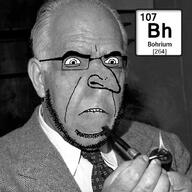 biting_lip bohrium chemistry clothes element fire frown glasses happy_merchant irl large_nose match necktie niels_bohr nose pipe pun soyjak stubble suit text variant:cobson // 675x675 // 369.3KB