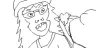 2soyjaks arm back beanie clothes ear female hair hand hat heart holding_object oekaki open_mouth soyjak stubble variant:impish_soyak_ears variant:soytan // 500x250 // 19.7KB