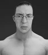 buff faceswapped gemini glasses grey_background hair meta:ai_generated nas:gigachad patrick_crusius subnas:gigachud subvariant:patrick variant:chudjak white_skin