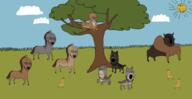 animal bison buffalo cloud dire_wolf drawn_background dwarf_pronghorn ecos_la_brea_(game) fangs grass horse la_brea pliestocene roblox roblox_game sabertooth_tiger series:animaljaks sky smilodon subvariant:wholesome_soyjak sun tree variant:gapejak variant:soyak variant:tony_soprano_soyjak variant:wojak wolf // 1060x544 // 180.0KB