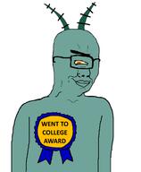 antenna award badge college green_skin plankton red_eye red_eyes sheldon_j_plankton spongebob_squarepants variant:chudjak yellow_sclera // 600x728 // 58.7KB