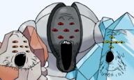3soyjaks anime golem multiple_eyes open_mouth orange_sclera pokemon red_sclera regice regirock registeel soyjak soyjak_trio stretched_chin stretched_mouth stubble translucent translucent_background transparent transparent_background variant:gapejak variant:markiplier_soyjak variant:tony_soprano_soyjak video_game yellow_sclera // 1056x632 // 509.6KB