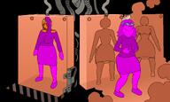2soyjaks banana_split_ice_cream black_glasses blue_glasses brimmiest_comments_section☣️☣️☣️_do_not_enter☣️☣️☣️ eyes femquote froot froot_(user) full_body full_head glasses green_glasses hair machine mouth mouth_closed mouth_open nose open_eyes orange_skin pink_dress pink_hair pink_shirt pink_skin quote quote_(user) smile soytanification subvariant:gapejak_female transformation variant:gapejak // 2682x1600 // 941.6KB