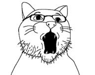 animal cat ear glasses nas open_mouth soyjak stubble template variant:nocat whisker // 681x536 // 12.5KB
