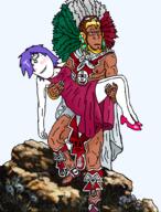 armor blush blushing buff clothes cuauhtli diamond diamond_(minecraft) dress eagle emerald feather flower glasses gold hair hat heels helmet iztaccíhuatl jade lover lovers nahua plant popocatépetl robe rock sandals shadow side_profile stubble subvariant:neutralplier subvariant:terryjak terry_crews(namefag) tilmàtli variant:markiplier_soyjak woman // 794x1042 // 656.2KB