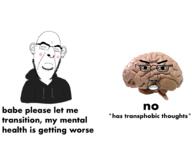 2soyjaks blush brain closed_eyes closed_mouth ear earring frown glasses meta:tagme nose_piercing soyjak stubble subvariant:chuddy text tranny twinkjak variant:chudjak variant:cobson // 1935x1657 // 547.3KB