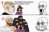calarts chad christianity crying islam variant:cryboy_soyjak variant:soyak wojak // 1126x739 // 176.1KB