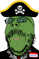admin_jager amphibian clothes frog glasses hello_my_name_is_(sticker) nas:pepe pepe_the_frog pirate_hat stubble subnas:jager subvariant:mustached_gapejak suit suit_and_tie variant:gapejak // 600x907 // 38.4KB