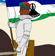 adolf_hitler arm armor artist:dap_chhuon black_skin boyfriend_(friday_night_funkin') brown_skin cap clothes flag flag:lesotho flag:lesotho_reich fnf_pedo full_body green_hair hair hand hat horse horseback_riding knight leg lesotho lips looking_to_the_left mokorotlo nose painting saddle side_profile sitting standard stubble subvariant:chudplier thick_eyebrows variant:markiplier_soyjak wrinkles yellow_sclera // 2396x2417 // 338.0KB