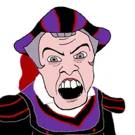 beret claude_frollo collared_shirt eyebags grey_hair hunchback_of_notre_dame no_glasses no_stubble striped_clothing variant:feraljak // 1500x1500 // 221.7KB
