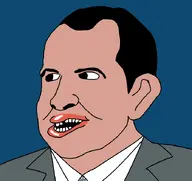 amerimutt clothes dark_hair ear hair high_res necktie nixon open_mouth president red_lips remastered republican republican_party richard_nixon subvariant:impish_amerimutt subvariant:nixonmutt suit suit_and_tie tan_skin teeth united_states variant:impish_soyak_ears // 700x660 // 123.4KB