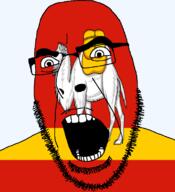 animal camel chelyabinsk_oblast flag flag:chelyabinsk_oblast full_head glasses hair looking_to_the_right oblast open_mouth russia soyjak stubble teeth text transparent transparent_background variant:cobson // 721x789 // 112.2KB