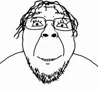 ack animated bloodshot_eyes ext=gif glasses hair hanging lipstick mustache open_mouth purple_hair rope sad smile stubble teeth tranny transformation variant:bernd // 1150x1078 // 904.3KB