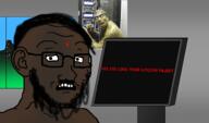 background beard black_skin cable computer concerned falling glasses hair india meta:ai_generated moustache nigger pajeet poojeet poopjeet radioactive shitskin sky subvariant:soyak_(concerned) variant:soyak window // 1920x1128 // 762.8KB