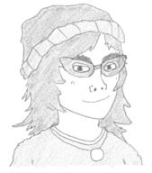 beanie closed_mouth clothes female glasses hair hat long_hair necklace redraw smile soyjak variant:soytan // 1191x1354 // 625.8KB