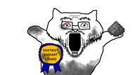 animal anti_catjak award cat catjak dust gem glasses merge minecraft open_mouth red_eye stubble variant:catjak variant:flartson white_background // 960x533 // 47.2KB