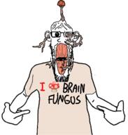 arm brain brain_fungus clothes ear flavorjak fungus glasses hand i_love merge mushroom oh_my_god_she_is_so_attractive open_mouth pointing soyjak stubble subvariant:longplier text tshirt variant:markiplier_soyjak variant:shirtjak // 618x647 // 131.0KB