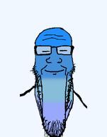 aliased bald blue_skin calm eyes_closed glasses mouth_closed smile soyjak stretched_chin stubble subvariant:longplier template transparent_background variant:markiplier_soyjak // 785x1000 // 26.4KB