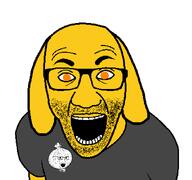 blue_shirt ear eyebrows glasses janny open_mouth orange_eyes soybooru stubble variant:el_perro_rabioso white_background wrinkles yellow_skin // 1200x1124 // 23.9KB