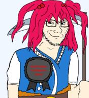 anime award glasses komachi_onozuka scythe smug stubble touhou video_game // 548x600 // 42.8KB