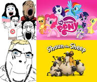 5soyjaks amerimutt arm balding blue_eyes buff closed_mouth glasses hair my_little_pony nazism open_mouth pol_(4chan) schutzstaffel shaun_the_sheep smile soyjak stubble tranny trend:aryan variant:alicia variant:chudjak variant:cobson variant:gapejak variant:markiplier_soyjak yellow_hair // 2395x2048 // 2.0MB