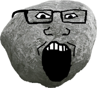 glasses neutral objectsoy open_mouth rock soyjak variant:markiplier_soyjak yohannen_(user) // 835x762 // 752.4KB