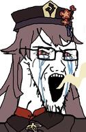 bad_breath crying genshin_impact glasses hu_tao open_mouth soyjak stubble variant:soyak // 466x712 // 299.3KB