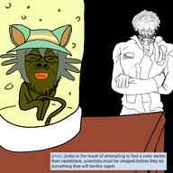 animal big_lips cat cat_ear closed_mouth fetus flag:transgender_pride_flag glasses jimbo_(namefag) meta:namefags niko_(oneshot) oneshot science stubble subvariant:dr_soystein variant:a24_slowburn_soyjak // 2048x2048 // 620.0KB