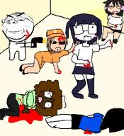 bitch blood blood_from_mouth blood_on_face female fembooru_(user) gun gunshot_wound junibooru_(user) meta:namefags sanriowabag_(namefag) shooting soyia_agent_(namefag) subvariant:wholesome_soyjak variant:gapejak // 952x1044 // 563.3KB