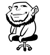 chair closed_mouth ear full_body hand redraw sitting smile soyjak stubble variant:impish_soyak_ears variant:nu_impish_soyak // 479x529 // 49.3KB