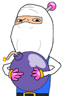 bomb bomber bomberman clothes forehead_lines glove holding_object ninja nose robot subvariant:wholesome_soyjak variant:gapejak video_game white_background white_skin // 670x1021 // 44.8KB