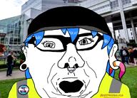 blue_hair college ext=mp4 feminist finland finnish_text glasses grey_eyes irl_background lesbian meta:nas nosering not_a_soyjak open_mouth pronouns tranny variant:suomijak video // 664x480, 3.6s // 158.3KB