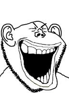 closed_eyes ear laughing open_mouth soyjak stubble variant:impish_soyak_ears // 598x800 // 32.9KB