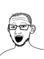 ear glasses hair open_mouth soyjak stubble template variant:carterjak variant:kuzjak // 810x1080 // 29.8KB