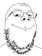 closed_mouth glasses smile smug soyjak stubble variant:gapejak // 600x800 // 56.9KB