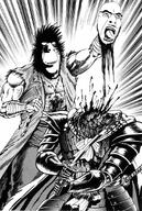 Violence_Jack beheading black_and_white glowing_eyes katana knife manga muscular_male samurai subvariant:hornyson tall variant:cobson // 605x900 // 1.0MB