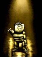 arm art closed_mouth drawfag drawing drawn_background fat foot full_body glasses hand leg naked obese puddle shadow streetlamp stubble talon variant:childut water // 1151x1581 // 1.8MB