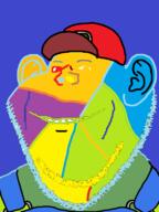 cap clothes colorful ear hat smile sneed soyjak stubble variant:impish_soyak_ears // 598x800 // 53.1KB