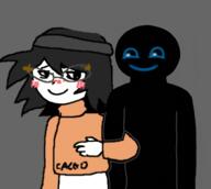 artist:jaikacuz b_b_ghast_(namefag) beanie blush blushing brown_shirt cute cute_girl degoon girl glasses hair soy soylent soylent_(cacao) the_master_of_stuff variant:soytan wholesome woman // 520x466 // 86.4KB