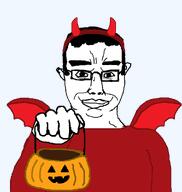 costume demon_horns devil_horns halloween holding_object subvariant:chudjak_front trick_or_treat variant:chudjak // 941x992 // 47.4KB