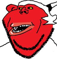 amerimutt cartoon demon hair helluva_boss horn mercurypoison296 meta:tagme moxxie_(helluva_boss) open_mouth red_skin soyjak spindlehorse_toons stubble subvariant:impish_amerimutt variant:impish_soyak_ears vivziepop white_hair yellow_sclera // 598x628 // 15.3KB