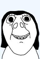 closed_mouth eyelashes female hair looking_at_you redraw series:foidjaks smile soyjak subvariant:brunetto template transparent_background unslopjakked variant:bernd white_skin woman // 393x586 // 11.4KB