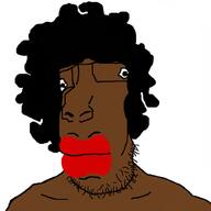 africa afro big_lips glasses nigger red_lips teeth variant:parrotjak // 1024x1024 // 154.0KB