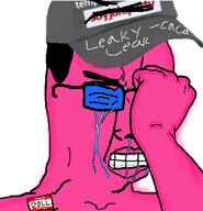 cap clothes crying doll_(user) hat hello_my_name_is_(sticker) hotdoghead(user) leaking meta:namefags variant:chudjak // 323x335 // 81.0KB